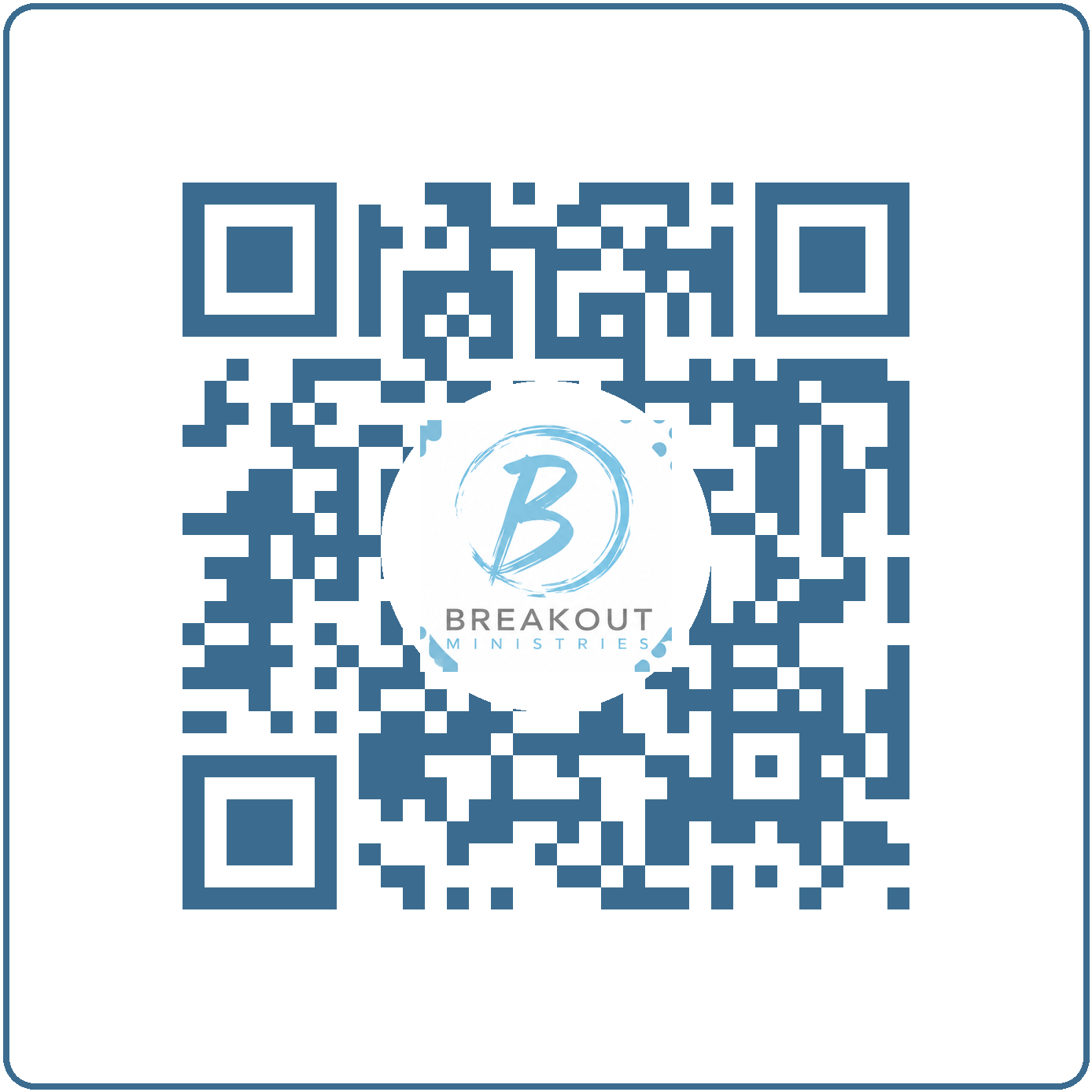 QR code to open Breakout Ministries app